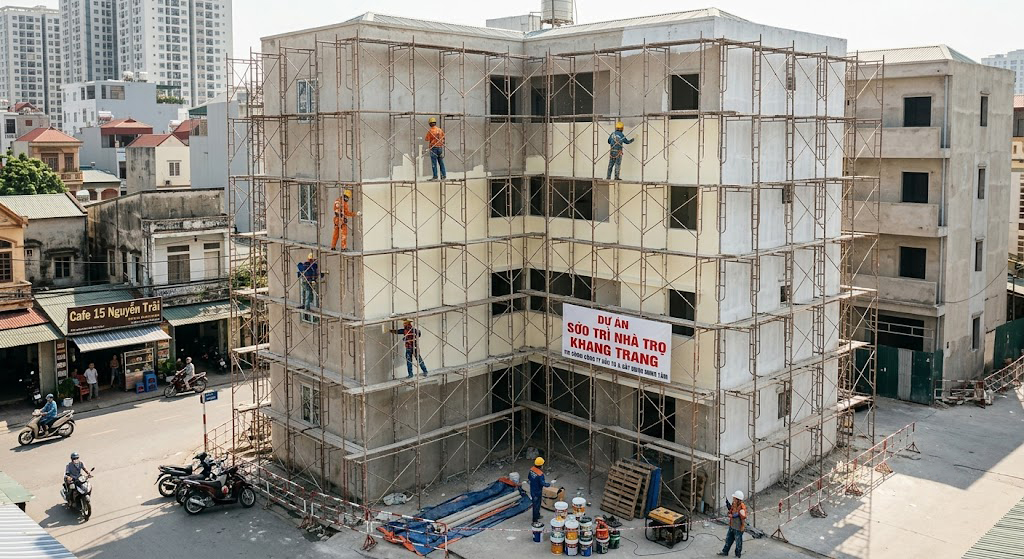 Đất Gần Khu Công Nghiệp Giang Điền Tại An Viễn 2026: Hướng Dẫn Đo Vẽ Hoàn Công Dãy Nhà Trọ Công Nhân Xây Dựng Đúng Phép