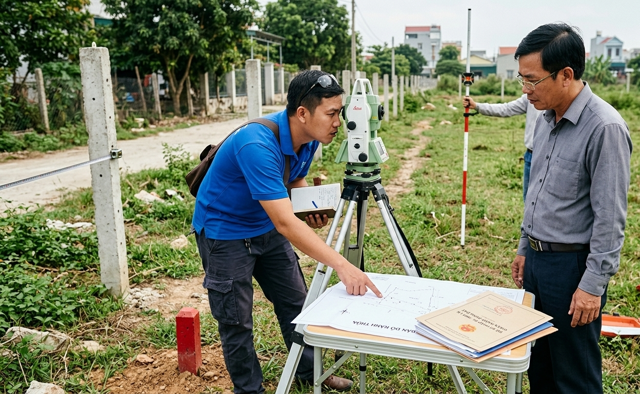 Dịch Vụ Đo Đạc Tranh Chấp Đất Đai – Xác Định Ranh Giới Chính Xác, Hồ Sơ Pháp Lý Đầy Đủ