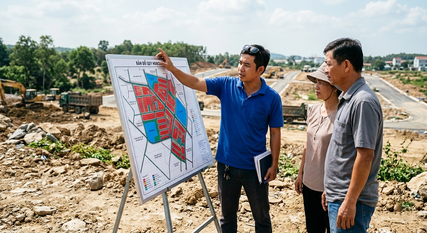 Đất Nền Hiệp Phước Nhơn Trạch Tăng Nhiệt 2026: Tuyệt Chiêu Đo Đạc Kiểm Tra Đất Phân Lô Để Không Mua Trúng Quy Hoạch Công Viên